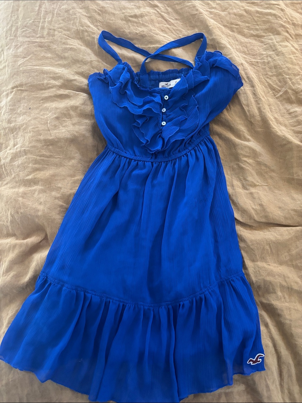 Hollister Royal Blue Ruffle Dress